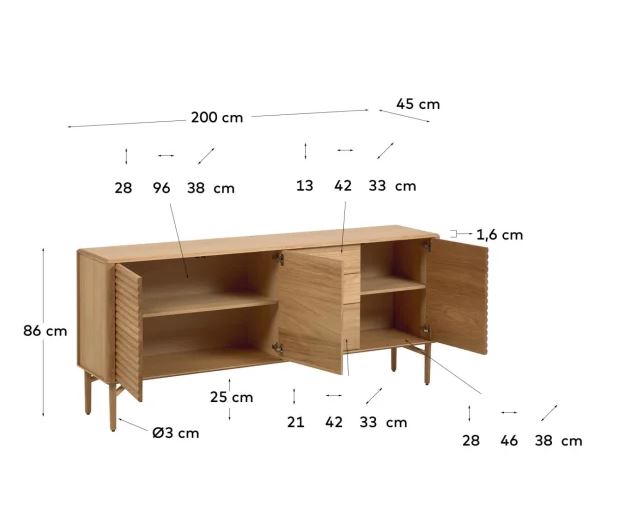 Credenza Lenon - 8 - Spazio Arreda